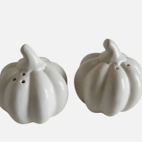 Other - White Pumpkin Salt and Pepper Shakers